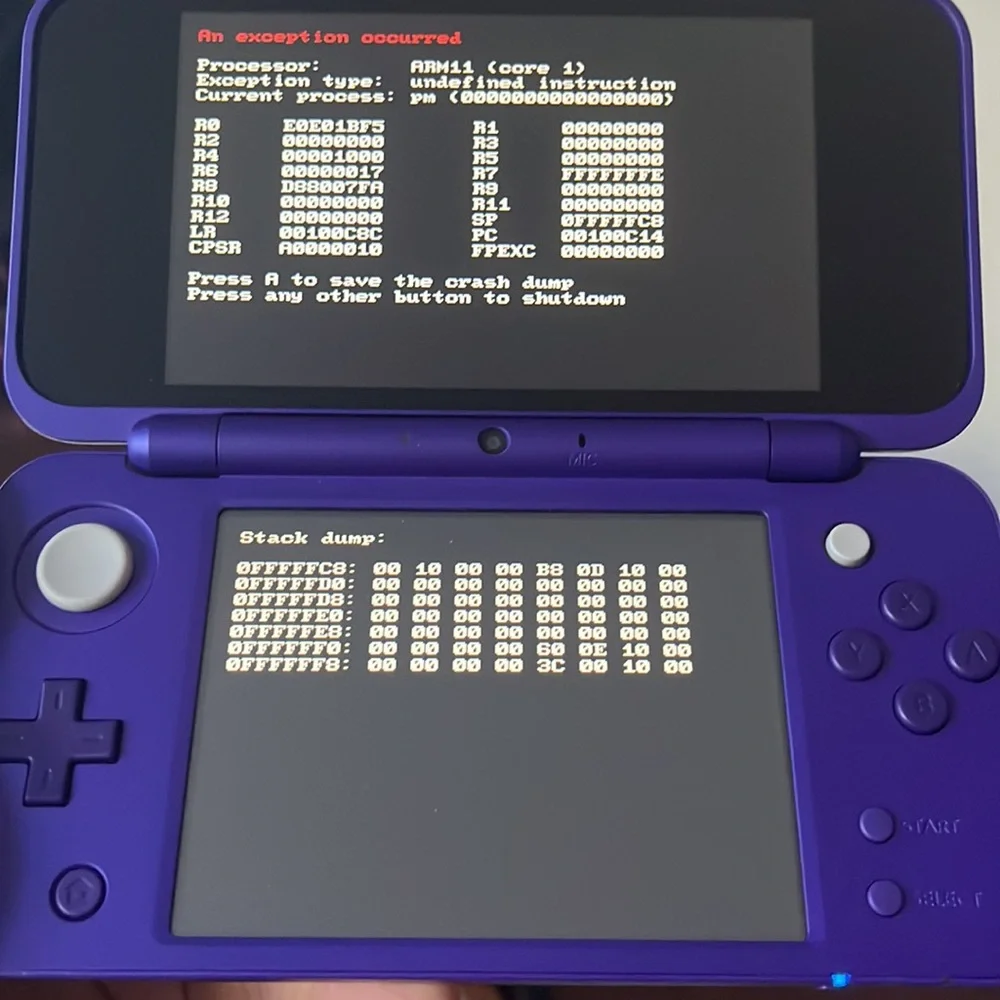 Nintendo DS with error code
